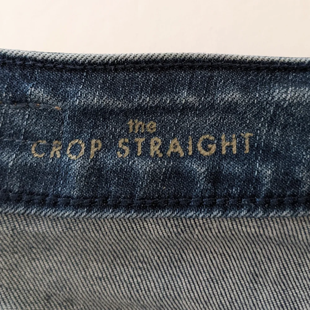 Liverpool Jeans Blue Denim Straight Leg Button Front Crop Size 2 - Picture 9 of 17
